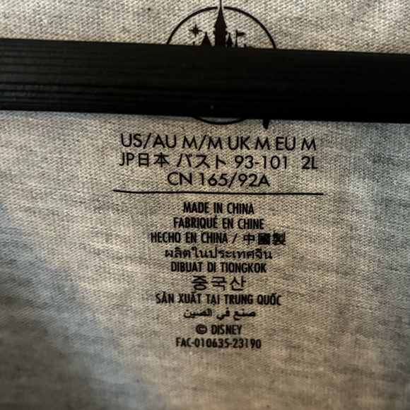 NWT Disneyland Heather Gray Oversized Cropped Tee Sz M - Picture 4 of 7